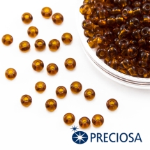 Бисер 10110 Чешский Preciosa 6/0, Прозрачный NT, Коричневый, Круглый, (УТ100015839)