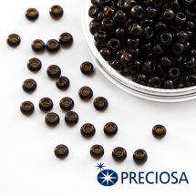 Бисер 10140 Чешский Preciosa 6/0, Прозрачный NT, Коричневый, Круглый, (УТ100015840)
