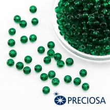Бісер 50120 Чеський Preciosa 6/0, Прозорий NT, Зелений, Круглий, (УТ100015850)