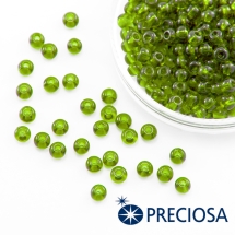 Бисер 50430 Чешский Preciosa 6/0, Прозрачный NT, Зеленый, Круглый, (УТ100015852)