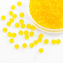 Бисер 80010 Чешский Preciosa 6/0, Прозрачный NT, Желтый, Круглый, (УТ100015860)