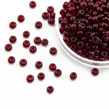 Бисер 90120 Чешский Preciosa 6/0, Прозрачный NT, Красный, Круглый, (УТ100015863)