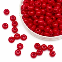 Бисер 93210 Чешский Preciosa 6/0, Естественный Непрозрачный NO, Красный, Круглый, (УТ100015866)