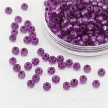 Бисер 08228 Чешский Preciosa 6/0, Кристалл Прозрачный CTCLS, Фиолетовый, Круглый, (УТ100015869)