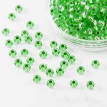 Бисер 08256 Чешский Preciosa 6/0, Кристалл Прозрачный CTCLS, Зеленый, Круглый, (УТ100015870)