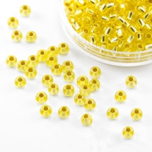 Бисер 08283 Чешский Preciosa 6/0, Кристалл Прозрачный CTCLS, Желтый, Круглый, (УТ100015872)