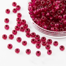 Бісер 08298 Чеський Preciosa 6/0, Кристал Прозорий CTCLS, Бордовий, Круглий, (УТ100015875)
