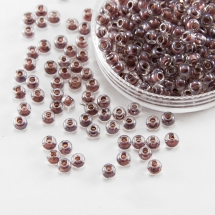 Бисер 38619 Чешский Preciosa 6/0, Прозрачный Окраска из Середины CTC, Коричневый, Круглый, (УТ100015894)