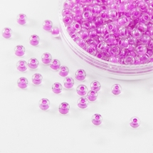 Бісер 38626 Чеський Preciosa 6/0, Прозорий Забарвлення з Середини CTC, Бузковий, Круглий, (УТ100015895)