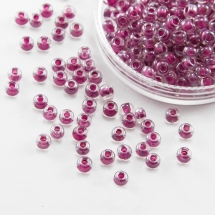 Бисер 38627 Чешский Preciosa 6/0, Прозрачный Окраска из Середины CTC, Сиреневый, Круглый, (УТ100015896)