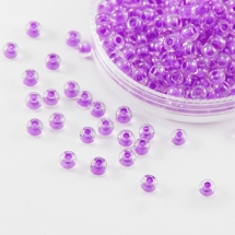Бісер 38628 Чеський Preciosa 6/0, Прозорий Забарвлення з Середини CTC, Фіолетовий, Круглий, (УТ100015897)