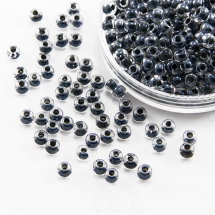 Бисер 38649 Чешский Preciosa 6/0, Прозрачный Окраска из Середины CTC, Серый, Круглый, (УТ100015900)