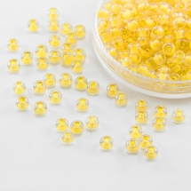 Бісер 38686 Чеський Preciosa 6/0, Прозорий Забарвлення з Середини CTC, Жовтий, Круглий, (УТ100015905)