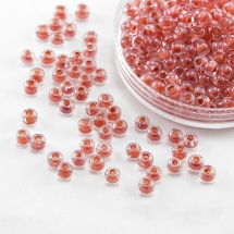 Бисер 38695 Чешский Preciosa 6/0, Прозрачный Окраска из Середины CTC, Розовый, Круглый, (УТ100015909)