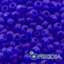 Бісер 30050 Чеський Preciosa 6/0, Прозорий матовий TM, Синій, Круглий, (УТ100015942)