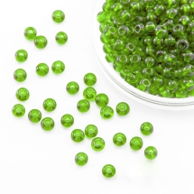Бисер 56430 Чешский Preciosa 10/0, Прозрачный блестящий TS, Зеленый, Круглый, (УТ100015957)
