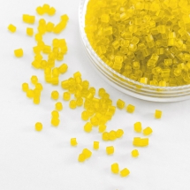 Бисер Рубка 35134/80010/10 Чешский Preciosa, Прозрачный матовый TM, Желтый, (УТ100016069)