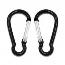 Застібка Карабін, для брелок і Ключів, Алюміній, Колір: Чорний, Розмір: 50x24x4мм, (УТ100016106)