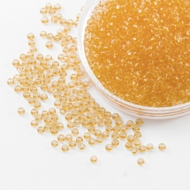 Бисер 48013 Чешский Preciosa 10/0, Прозрачный блестящий TS, Золотистый, Круглый, (УТ100016220)