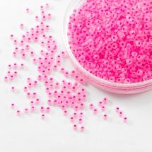 Бісер 08777 Чеський Preciosa 10/0, Матовий Забарвлення з Середини CTCM, Рожевий, Круглий, (УТ100016226)