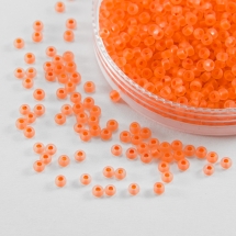 Бисер 08789 Чешский Preciosa 10/0, Матовый Окраска из Середины CTCM, Оранжевый, Круглый, (УТ100016228)