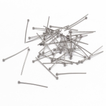 Пины с Шариком, Нержавеющая Сталь, 30х0.7мм, Шарик: 2мм, (УТ100016296)