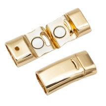 Застежка Магнитная из Сплава, Прямоугольная, Светлое Золото, 26x12.5x7мм, Полуотверстие 10х5мм, (УТ100016361)