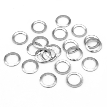 Коннектор Кольцо, Нержавеющая Сталь, Цвет: Сталь, Размер: 15х1мм, Отверстие 11мм, (УТ100016384)