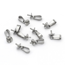 Держатель Шапочкой под Бусину с Полуотверстием, Нержавеющая Сталь, Цвет: Сталь, Размер: 12.5x5мм, Пин 1мм, Отверстие 2.5мм, (УТ100016476)