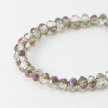 Бусины Стекло с Гальваникой, Граненые, Рондель, Полупокрытие, Коричнево-розовый, Размер 3.5х2.5мм, Отв 1мм, около 151шт/40см/нить (УТ100016451)