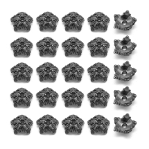 Шапочки для Бусин из Сплава, Цветок, Цвет: Оружейная Сталь, Размер: 10х4мм, Отверстие 1мм, (УТ100016748)