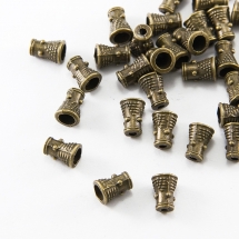 Конус Шапочки для Бусин з Металу, Колір: Бронза, Розмір: 8х6х6мм, Отвір 2мм, (УТ100016749)