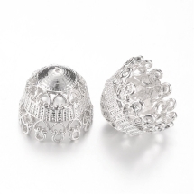 Конус Шапочки для Бусин, Сплав, Цвет: Платина, Размер: 19х23мм, Внутренний Диаметр 20мм, Отверстие 1~2мм, (УТ100016803)