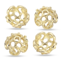 Шапочки для Бусин, Сплав, Цветок, Цвет: Золото, Размер: 9х5мм, Отверстие 1мм, (УТ100016847)