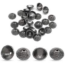 Шапочки для Бусин з Металу, Конус, Колір: Збройна Сталь, Розмір: 11х5мм, Отвір 1мм, (УТ100016860)