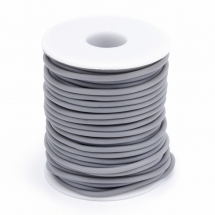 Шнур Резиновый Синтетический Полый, Цвет: Серый, Толщина 3мм, Отверстие 1.5мм, (УТ100016874)