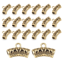 Бейл Изогнутая Трубка, Сплав, Античное Золото, 9х14х5мм, Отверстие 2мм, (УТ100016901)