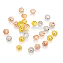 Шапочки для Бусин, Латунь, Цветок, Цвет: Микс, Размер: 7х2мм, Отверстие 1мм, около 27шт/3г, (УТ100016917)