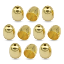 Конус Шапочки для Бусин Латунь, Золото, 9х8мм, Внутренний Диаметр 6.5мм, Отверстие 1мм, (УТ100016927)