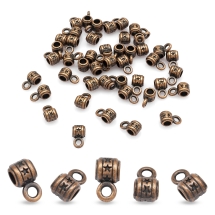 Бейл Трубка, Сплав, Цвет: Медь, Размер: 9х5х7мм, Отверстие 1.5мм, (УТ100016967)