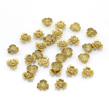 Шапочки для Бусин, Сплав, Трикутні, Колір: Античне Золото, Розмір: 11х2.5мм, Отвір 1.5мм, (УТ100017052)