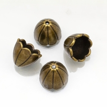 Конус Шапочки для Бусин, Сплав, Колір: Бронза, Розмір: 17х16мм, Отвір 2мм, (УТ100017179)