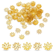 Шапочки для Бусин Железные, Цветок, Филигранные, Золото, 10х4мм, Отверстие 1.5мм, (УТ100017182)