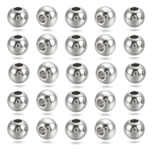 Бусины-разделители, Нержавеющая Сталь, Круглые, Размер: 4х3мм, Отверстие 1.5мм, (УТ100017221)