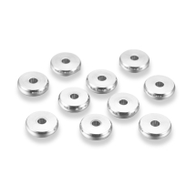 Бусины-Разделители, Латунь, Диск, Цвет: Платина, Размер: 6х1.2мм, Отверстие 1.8мм, (УТ100017225)