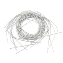 Канитель Мягкая, Серебро, Отрезки не Менее 25см, 0.5мм, около 1130см/10г, (УТ100017310)