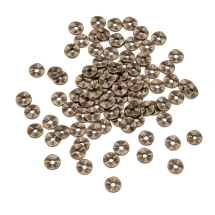 Бусины-Разделители, Бижутерный Сплав, Твист, Круглые, Плоские, Цвет: Медь, Размер: 7х1мм, Отверстие 1мм, (УТ100017329)