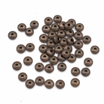 Бусины-Разделители, Латунь, Рондель, Цвет: Медь, Размер: 5х2мм, Отверстие 1.5-2мм, (УТ100017394)