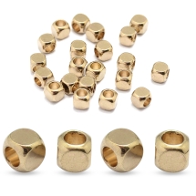 Бусины-разделители, Латунь, Куб, без Покрытия, Размер: 4х4мм, Отверстие 2.5мм, (УТ100017404)