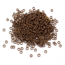 Колечки Одинарные, Железные, Цвет: Медь, Размер: 4х0.7мм, Внутренний Диаметр 2.6мм, около 1300шт/50г, (УТ100017518)